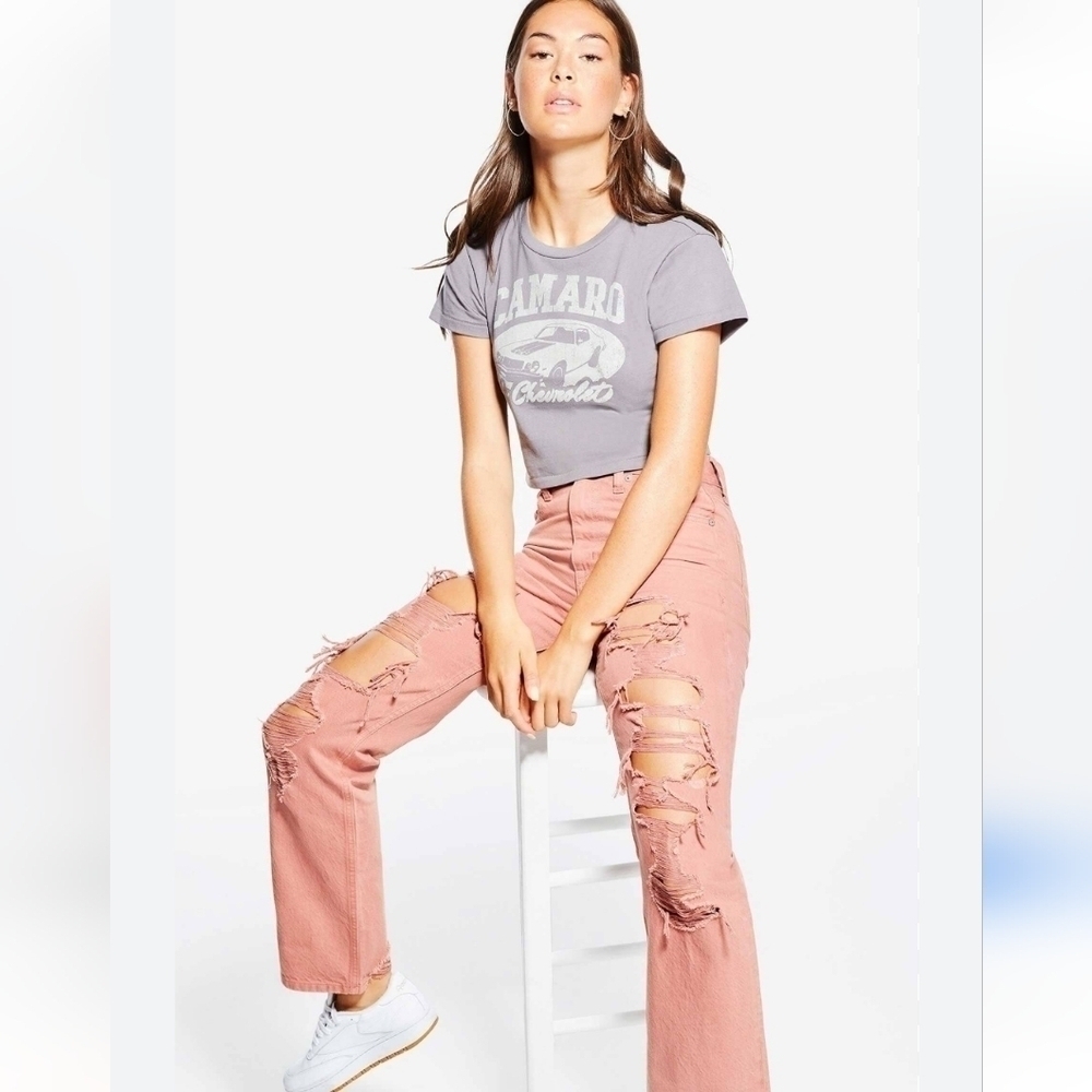 Aeropostal 90's Baggy Distressed Jeans Rose Size 2